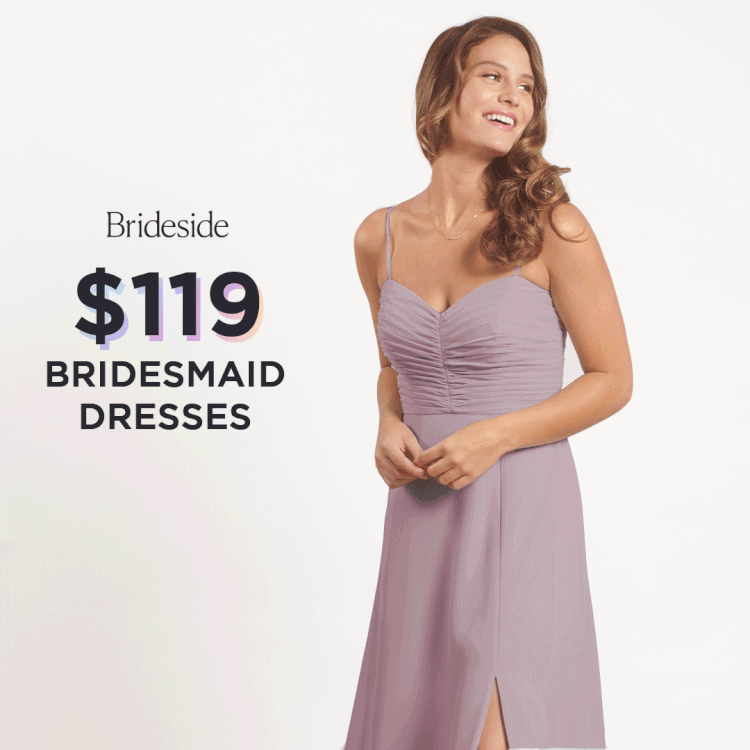 $119 bridesmaid dresses animated ad