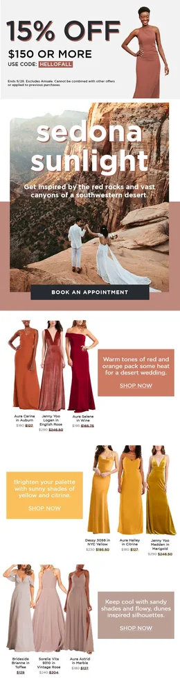 Sedona sunlight email
