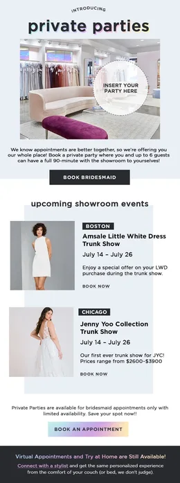 Private parties email