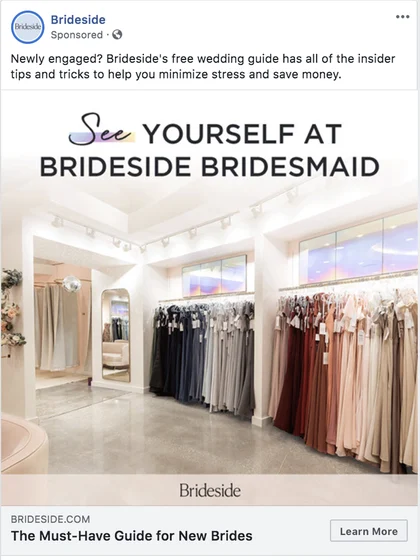 See yourself at Brideside Bridesmaid Facebook ad
