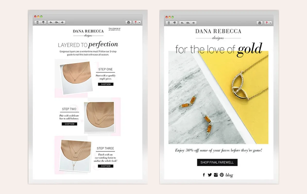 Dana Rebecca emails: Layered to perfection and For the love of gold