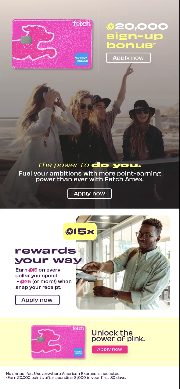 Fetch Amex launch email: the power to do you