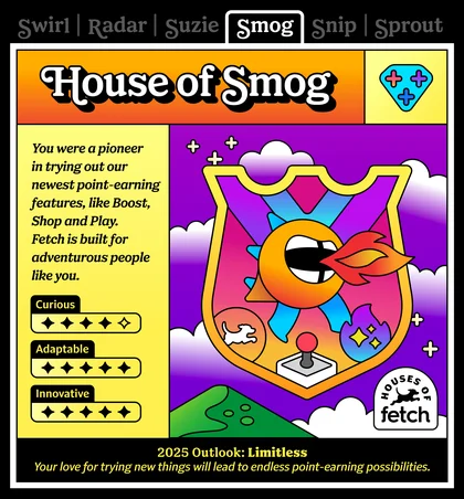 Houses of Fetch recap card: House of Smog