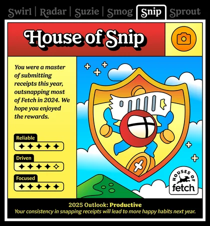 Houses of Fetch recap card: House of Snip