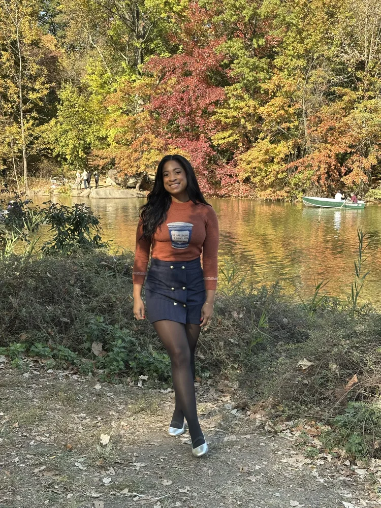 Whitney in Central Park in the fall